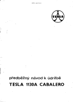 Tesla 1130a - Navod k udrzbe 